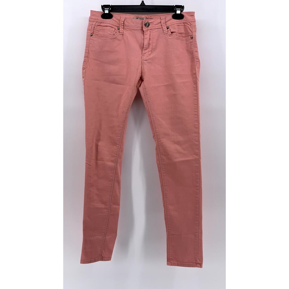 IRIS JEANS Women's Salmon Pink Solid Skinny Leg Pants SZ 9